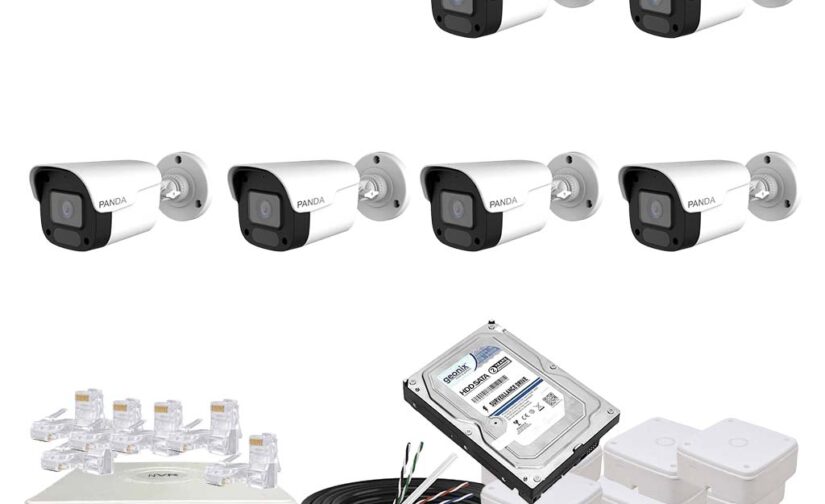 Panda Blue Series 4MP IP CCTV Kit | 6 Bullet | 8CH NVR | 4 PoE + 2 Uplink | 1TB