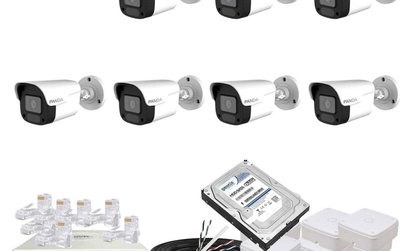 Panda Blue Series 4MP IP CCTV Kit | 7 Bullet | 8CH NVR | 8 PoE + 2 Uplink | 500GB