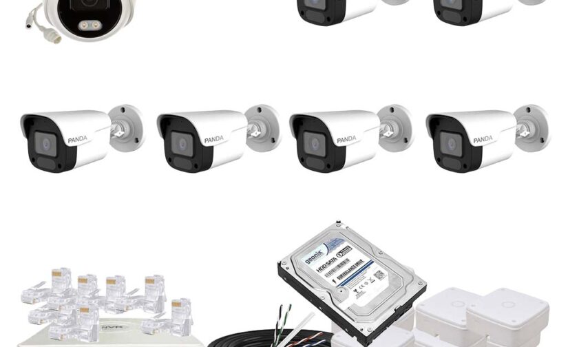 Panda Blue Series 4MP IP CCTV Kit | 1 Dome + 6 Bullet | 8CH NVR | 8 PoE + 2 Uplink | 1TB