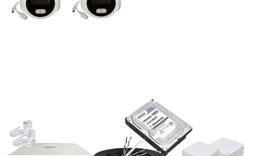 Panda Blue Series 4MP IP CCTV Kit | 2 Dome | 8CH NVR | 4 PoE + 2 Uplink | 1TB