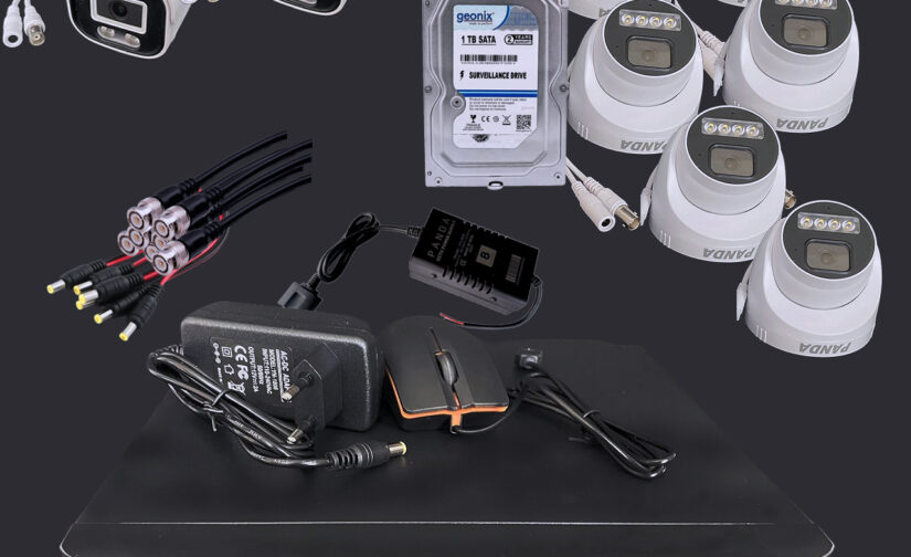 Panda 5MP CCTV Kit with 6 Dome 2 Bullet Cameras, 8CH DVR, 1TB HDD Security Camera (1 TB, 8 Channel)